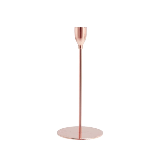 Inteprter Candelabro de lujo, candelabros de Metal, soporte de de boda a la moda, candelabro exquisito, de Año Nuevo de Navidad, decoración del Decoración del hogar Rosa roja 34cm Inteprter HA003037-11