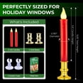 thumbnail image 5 of Tupkee Red LED Window Candles Set of 2 Battery-Operated Flameless Christmas Candles with Flickering Flame & Timer for Holiday Window & Home Home Decoration, 5 of 7