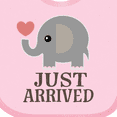 thumbnail image 4 of Inktastic Just Arrived Baby Elephant Boys or Girls Baby Bib, 4 of 4