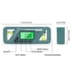 thumbnail image 5 of Buscador de ángulo de transportador digital Inclinómetro Imanes Nivel de ángulo (Verde), 5 of 6
