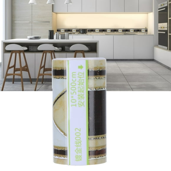 Floor Tile Sticker, Easy Clean Wall Border Trim, Oil Proof Special Pattern For Baseboard Floor Tile Wall Border Door Mirror