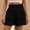 Black, variant on ZZwxWA Retro Shorts for Women Elastic Waist Solid Color Casual Short Pants with Pocket Summer Holiday Womens Shorts
