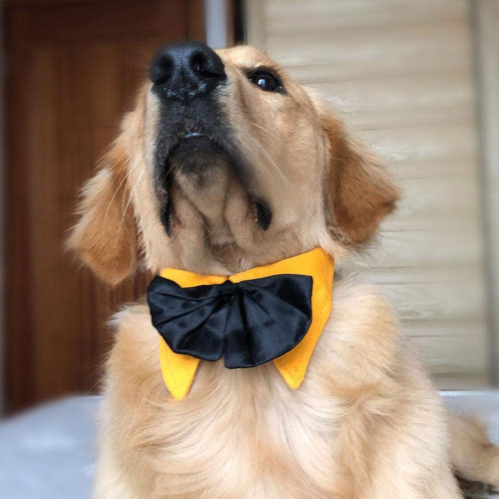 Suitable for Big Dogs. Big Dog Bow Tie,Adjustable Pets Bow Tie Costume Necktie Adjustable Neck Collar for Dogs and Cats,S-Suitable for Puppy;L