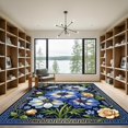 thumbnail image 2 of ODIKA 4'x6' Machine Washable Non-Slip Area Rug, Traditional Blue High Traffic Rug, Blue, 1268834, 2 of 7