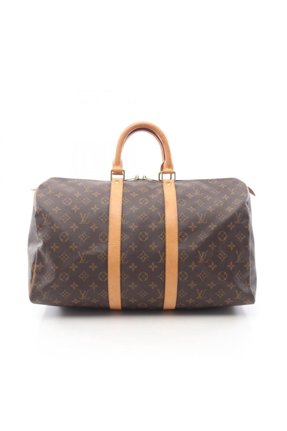 Pre-Owned Louis Vuitton Keepall 45 Boston Bag, Handbag, Coated Canvas and Leather, Monogram,...