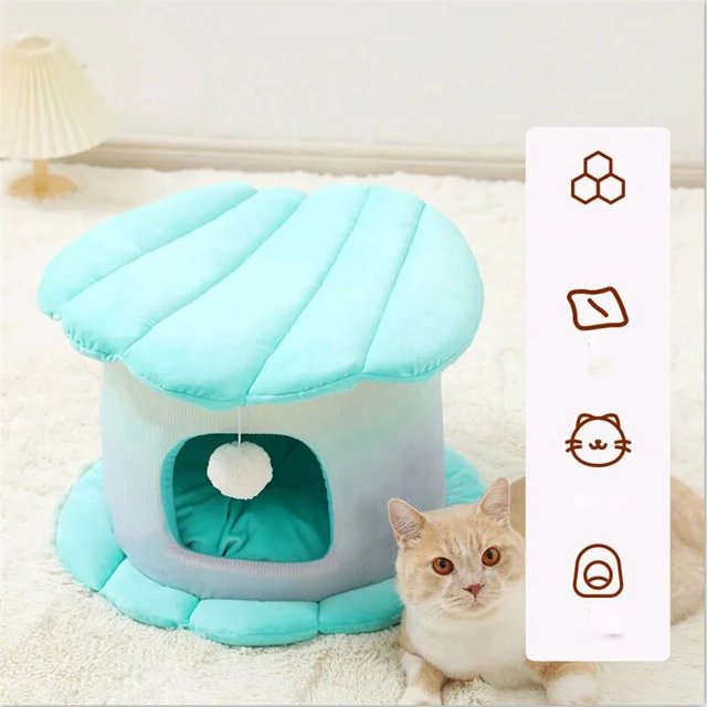 Pet House Cat Bed Sandwich Honey Jar Shape Dog Beds Deep Sleepping Tent Cozy Nest Indoor Cushion Cama Gato Fast Shipping CW05 ShopWise Round
