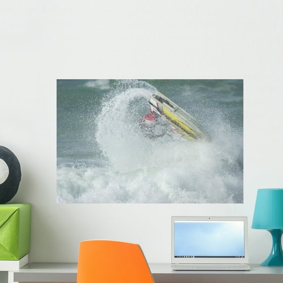 Jet Ski Free Ride Wall Mural by Wallmonkeys Peel and Stick Graphic (24 in W x 16 in H) WM101971