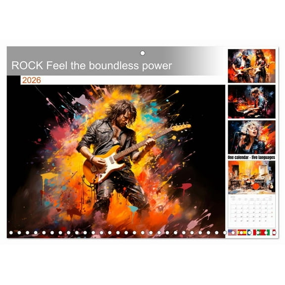 ROCK Feel the boundless power (Monthly Wall Calendar 2026 16.5 x 23.4 (open)), CALVENDO 14 Month Calendar