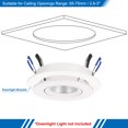 thumbnail image 3 of Uxcell 3W 3.4" OD 2.2" ID Light Trim Ring, Downlight Mounting Bracket for Ceiling Wall Recessed Can Downlight, Black, 3 of 5