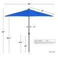 thumbnail image 4 of California Umbrella Olefin 9' Bronze Round Autotilt Aluminum Patio Umbrella, Royal Blue, 4 of 5