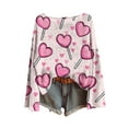 thumbnail image 2 of Women's Knit Valentine's Day Blouse Long Sleeve Crewneck Heart Graphic Print Pullover Top Pink-1 2XL, 2 of 5