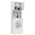 thumbnail image 4 of vidaXL Washing Machine Cabinet White 25.2"x10"x74.8" Chipboard, 4 of 5