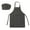 Black Dot, variant on Toptie Cotton Canvas Kids Cooking Aprons and Chef Hat Set