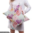 thumbnail image 5 of Ambesonne Floral Fabric by the Yard Upholstery, Flowers Vintage Exotics Art, 2 Yards, Pale Fuchsia Pale Pink, 5 of 5