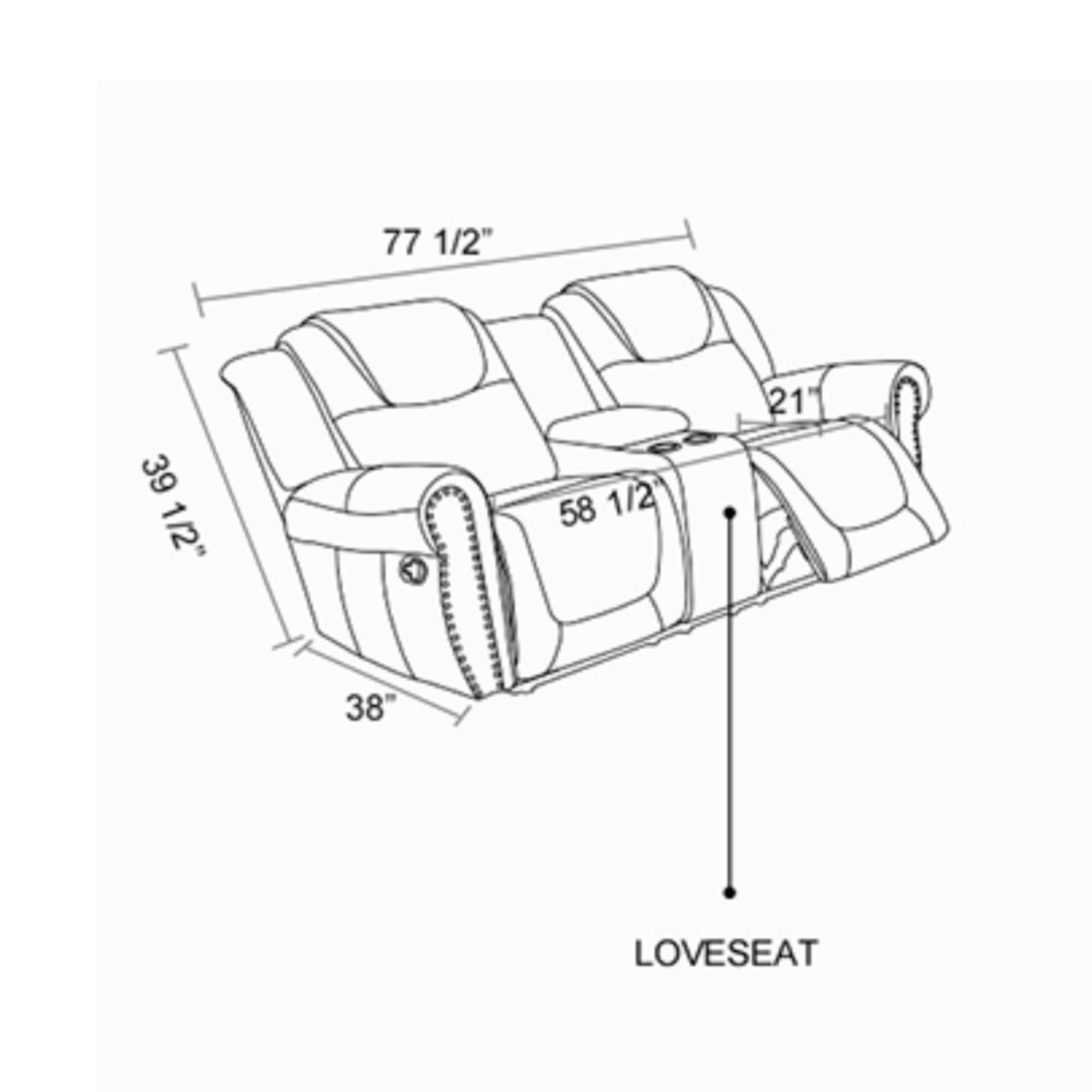 Manual Leather Recliner Loveseat Chair Reclining Sofa Chair, Home Theater Seating for Living Room, Espresso