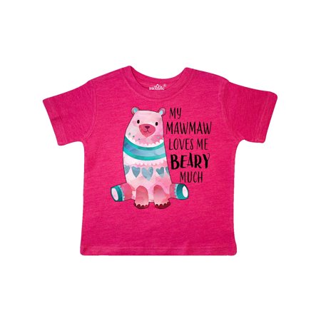 

Inktastic My Mawmaw Loves Me Beary Much with Cute Bear Gift Toddler Boy or Toddler Girl T-Shirt