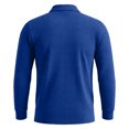 thumbnail image 5 of Sewkxo Men’s Casual Polo Shirt Long Sleeve waffle Button Collared Polo Knit Stretchy Golf Pullover Sweaters,Royal Blue M, 5 of 5