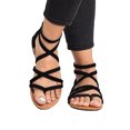 thumbnail image 1 of Sandalias de playa planas retro para mujer, chanclas de verano con tiras cruzadas y cremallera, zapatos 40, 1 of 2