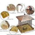 thumbnail image 4 of KCGYNP Metal Squirrel-Proof Bird Feeder - Elegant Antique Copper - Outdoor Garden Decor & Bird Feeding Supplies - 7X11X17.7 inches, 4 of 11