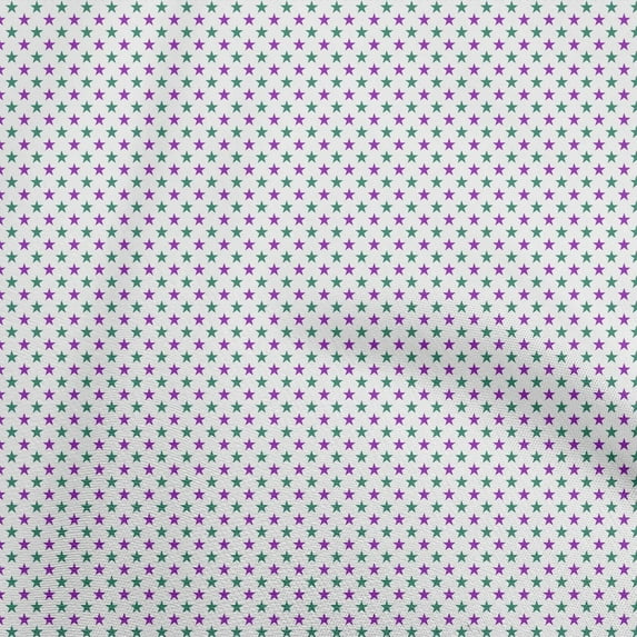 oneOone Cotton Cambric Green Fabric Stars Diy Clothing Quilting Fabric Print Fabric By Yard 42 Inch Wide