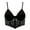 Black, variant on ,Women's Lace Floral Spaghetti Strap Bustier Lace Trim Underwire Corset Sexy Cute Non- Camisole Bras White 38