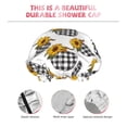 thumbnail image 4 of Gaeub plaid Pumpkin Daisy Shower Caps for Women Men,Double Waterproof Layers Bathing Hat,Elastic and Reusable Bath Caps, 4 of 7