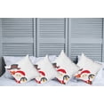thumbnail image 2 of Ambesonne Christmas Throw Pillow Cover 4 Pack, Happy Santa Penguin, 24", Charcoal Grey Red White, 2 of 7