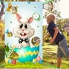 Puloru Easter Bunny Toss Games Banner for Children and Adults Party Supplies