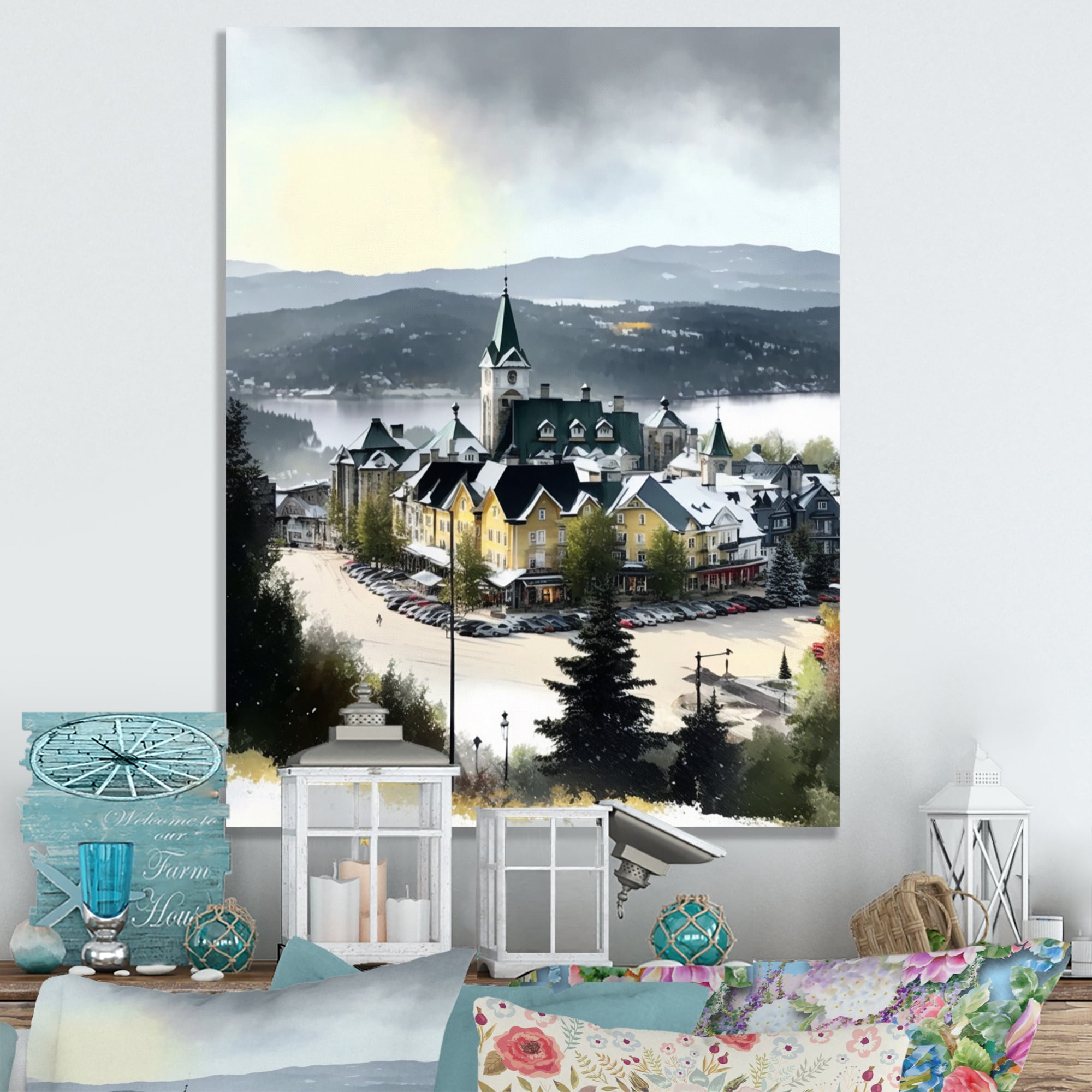Designart Mont Tremblant Winter Season III Canvas Wall Art