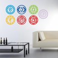 thumbnail image 3 of 7 piezas adhesivo de pared portátil redondo sala de estar yoga calcomanías de pared hogar, 3 of 5