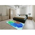 thumbnail image 5 of Ahgly Company Machine Washable Indoor Rectangle Transitional Azure Blue Area Rugs, 2' x 3', 5 of 7