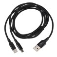thumbnail image 1 of Dual Charging Cable Nylon Braided USB Cable Phone Charger Cord Data Line, 1 of 4