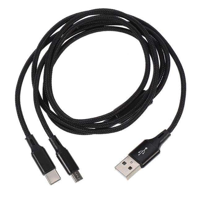 Dual Charging Cable Nylon Braided USB Cable Phone Charger Cord Data Line
