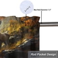 thumbnail image 5 of Forest Deer Curtain Valances Fall Hunting Theme Elk Wild Animal Waterfall Landscapes Window Treatment Valance Curtains for Bathroom 54 by 18 in, 1 Panel, 5 of 6