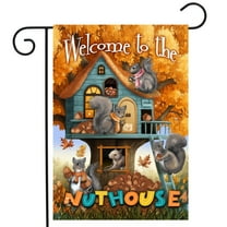 Briarwood Lane Fall Welcome To the Nut House Garden Flag