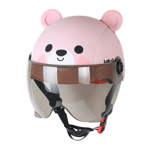 Casco Ajustable Infantil Lab.G Color Rosa Diseño de Oso