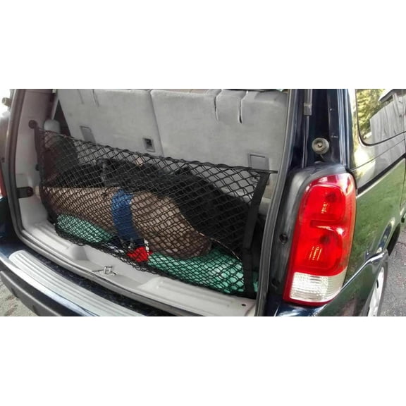 EACCESSORIES EA Rear Trunk Organizer Cargo Net for Saturn Relay 2005-2007 – Envelope Style Cargo Net for Minivan – Premium Mesh Car Trunk Organizer Vehicle Carrier Storage – Compatible with Relay
