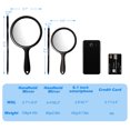 thumbnail image 3 of Ruiboury 2x Clear Double-Sided Handheld Mirror Portable And Versatile Multifunctional Makeup Mirror black 1Set, 3 of 6