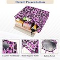 thumbnail image 3 of FORMRS Womens Corduroy Tote Bag Crossbody Shoulder Purse Handbag with Detachable Strap, Purple Floral Leopard Pattern, 3 of 7