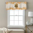 thumbnail image 3 of Honey Sweet Valance Curtain Vintage Bees Spring Insects Linen Texture Window Valances Rod Pocket Short Curtains Window Treatments for Kitchen Bedroom Bathroom Laundry 60" x 18", 3 of 9