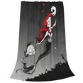 thumbnail image 2 of Manta de tela de superficie vertical súper suave de varios tamaños de Pesadilla antes de Navidad, acogedora y cálida, adecuada para cama, sofá, campamento, viajes, todas las estaciones, liviana y, 2 of 8
