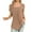 Khaki, variant on Womens Blouses and Tops Women's Fashion Sold Color V-Neck Underwaist Comfortable Loose T-shirt Short Sleeve Blouse Casual Tops