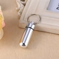 thumbnail image 2 of Boîte à Pilules Portable Étanche Mini Porte-Clés Étui de Rangement pour Comprimés de Voyage Conteneur de Médicaments Parfum Argent, 2 of 3