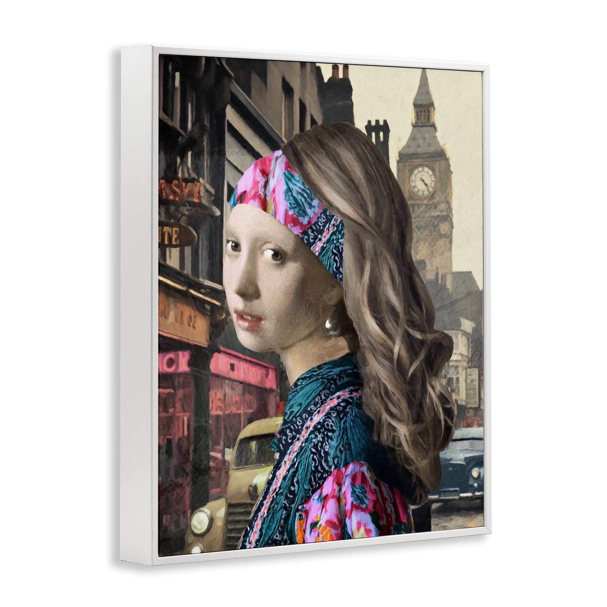 Carnaby Street Remix Painting White Framed Giclee Art, design by Sasha