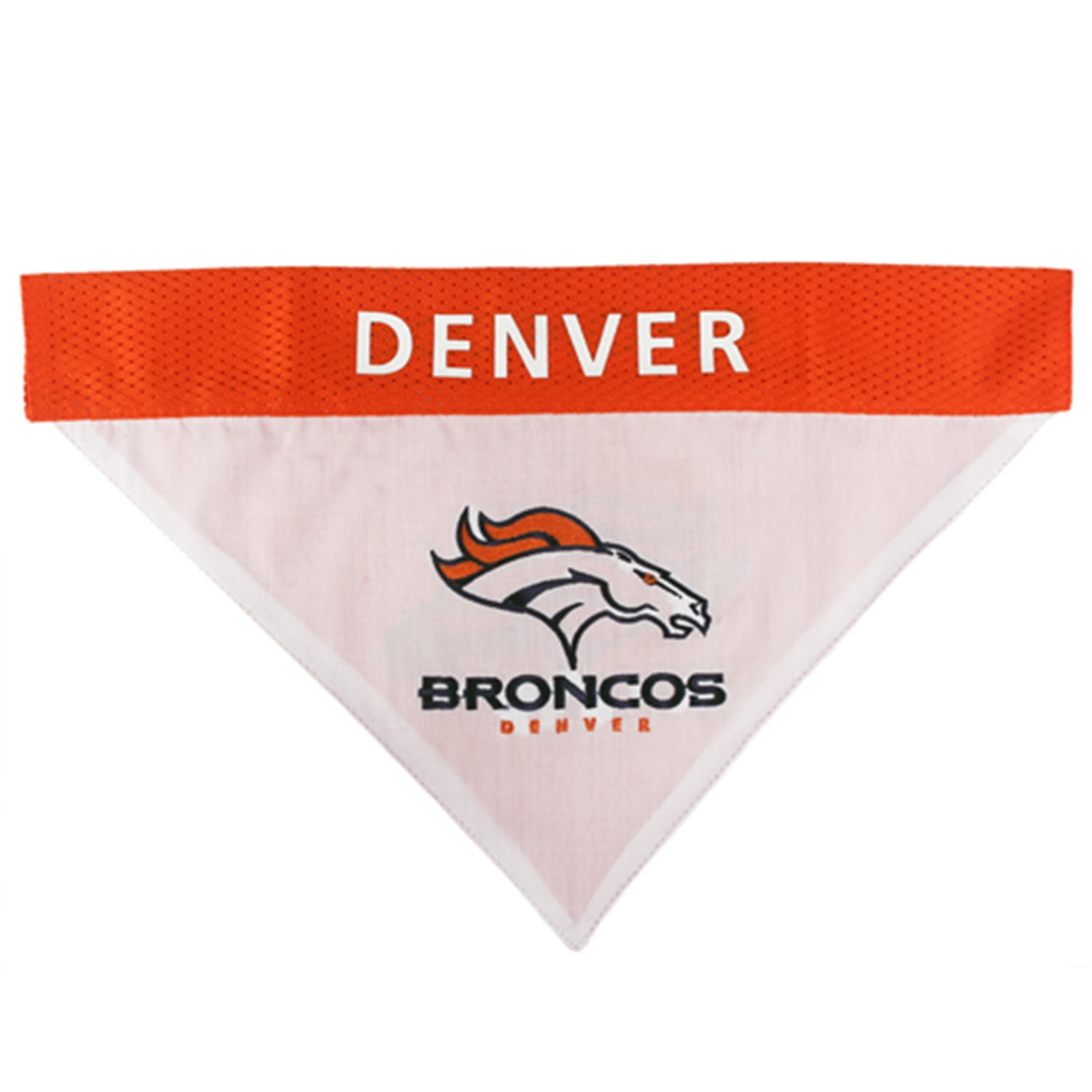 Pets First Nfl Denver Broncos Reversible Bandana -Home & Away Mesh & Premium Embroidery For Dogs & Cats