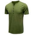 thumbnail image 4 of Fengqque Men's Short Sleeve Shirts Plus Size Shirts Solid Color Short Sleeve T-Shirts Button-Up Shirts, 4 of 6