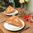thumbnail image 3 of 6 Pack 20'' x20" Satin Table Napkins Dinner Napkins for wedding Party Decoration events Orange and White Bats, 3 of 6