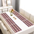 thumbnail image 2 of Teal Triangular and Diamond Shaped Geometric Boho Summer Placemats Table Placemats Set Of 6-Linen Kitchen Washable Placemats Table Mats 11.8"x17.7" Non-Slip Heat Resistant, 2 of 5
