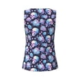 thumbnail image 5 of Lsque flower Skull in starry sky Printed Workout Tank Tops for Women, Athletic Sports Tank Tops, Compression Sleeveless Dry Fit Shirts,Sleeveless Yoga Shirt-X-Large, 5 of 9