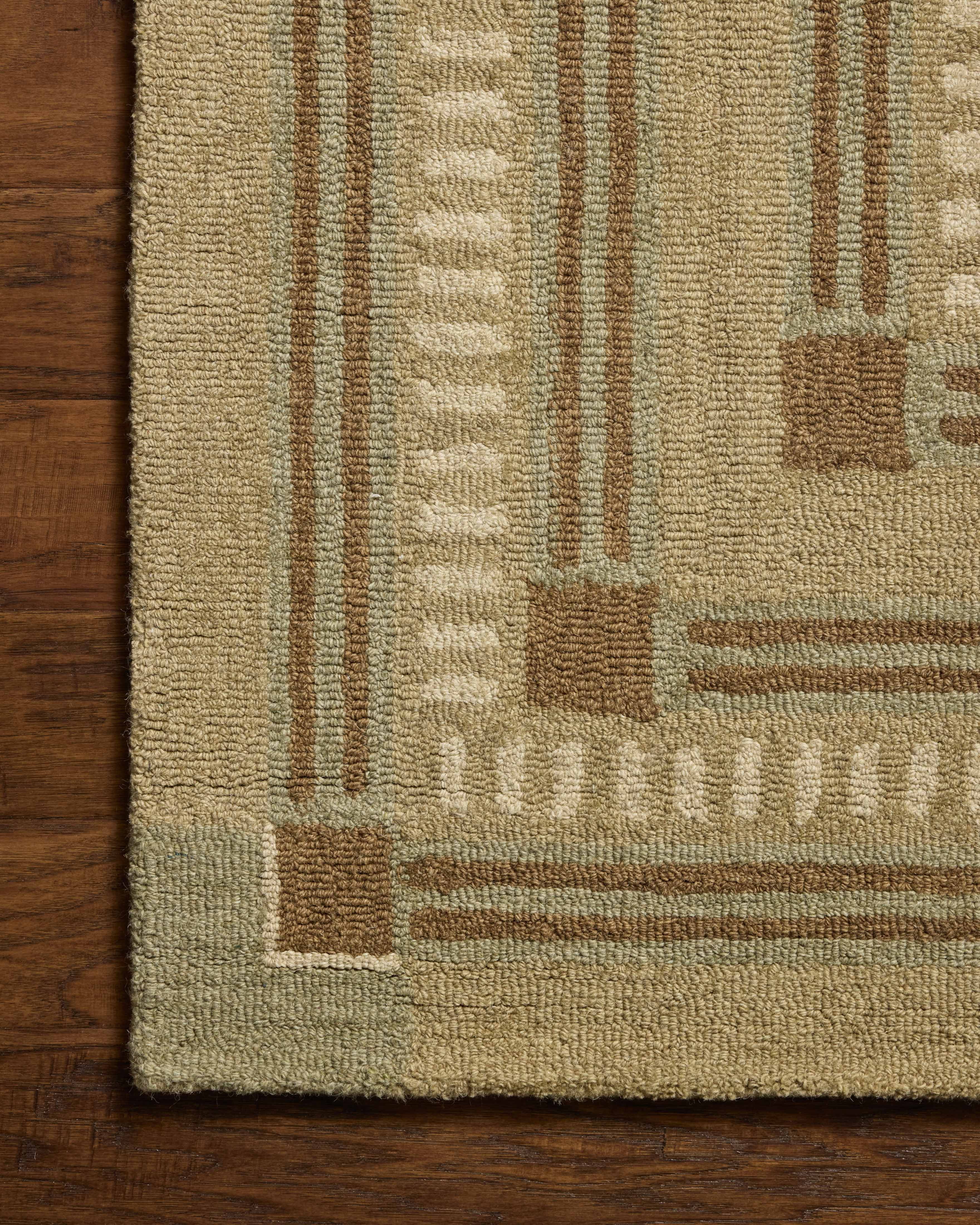 Chris Loves Julia x Loloi Alfie Green / Natural 18" x 18" Sample Rug